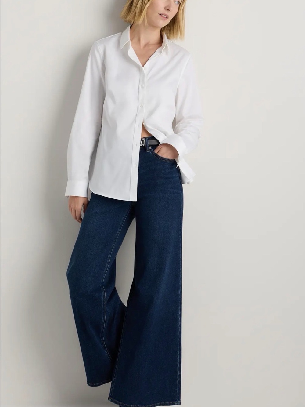 Quince White Button-Down Shirt